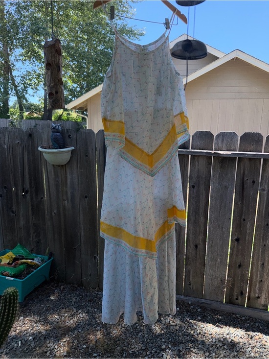 Jody T of california Dresses & Skirts - Vintage Jody T of California layered handkerchief sleeveless dress 14 white